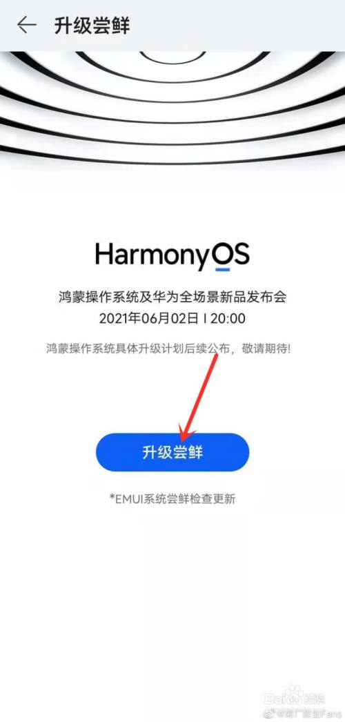 华为鸿蒙系统升级入口在哪