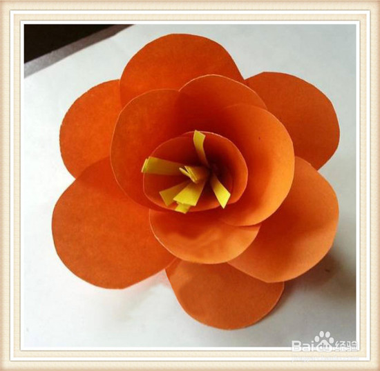 手工DIY纸艺山茶花