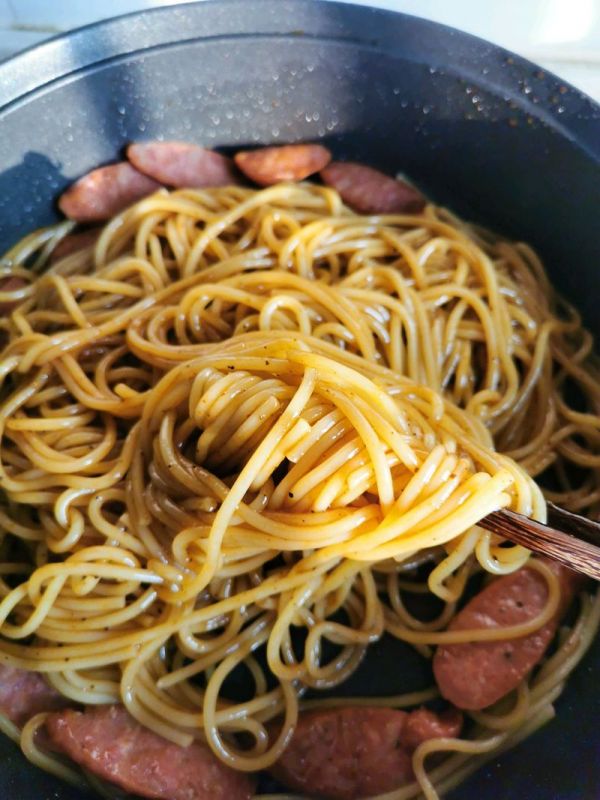 牛肉肠黑椒意面
