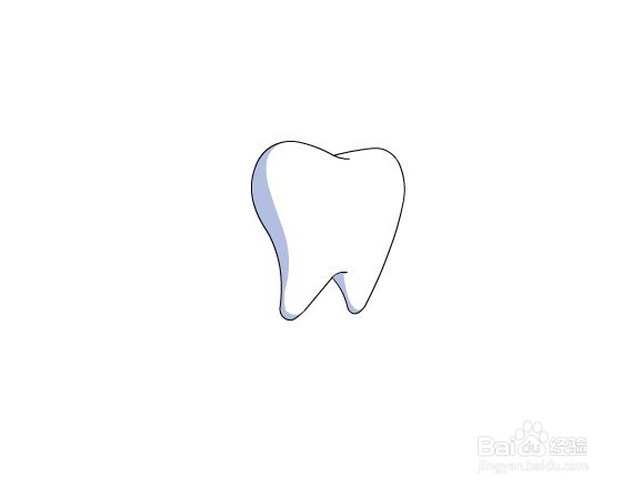 flash如何绘制一个卡通牙齿的教程