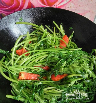 清炒茼蒿的做法