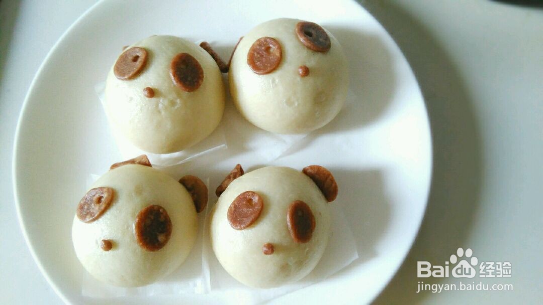 熊猫豆沙馒头的做法