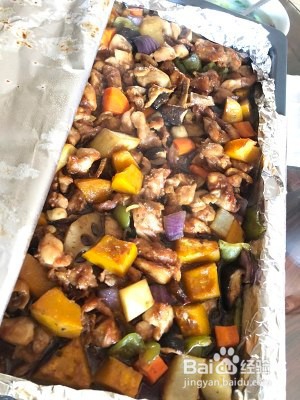 杂蔬鸡腿肉的制作方法