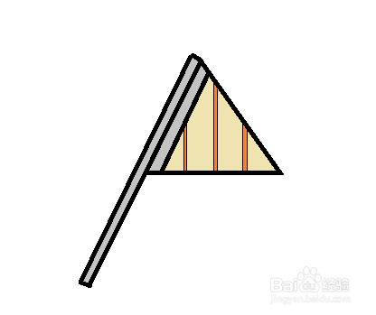 简笔画-小旗子的简笔画如何画