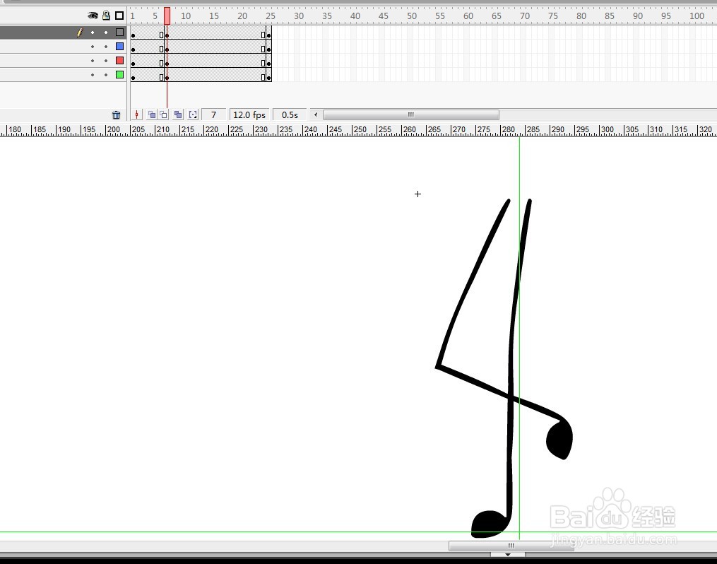 flash制作两条腿一个走路的动作