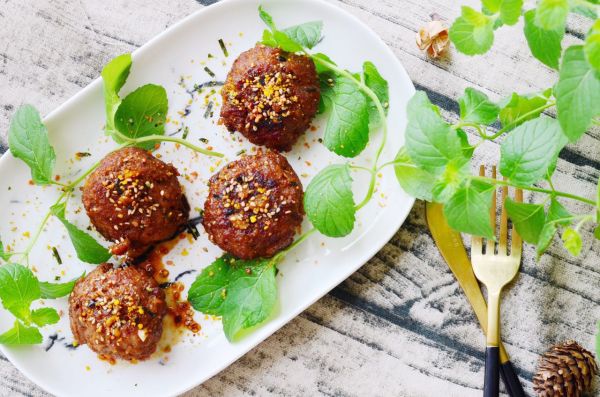 照烧包心牛肉丸