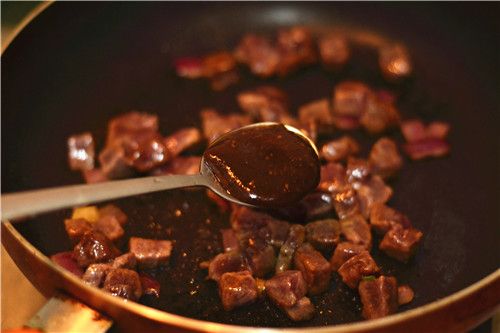 黑椒杏鲍菇牛肉粒