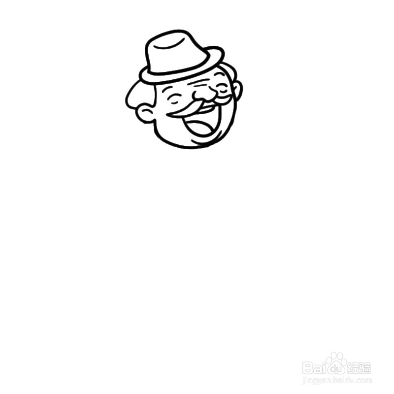 简笔画-如何画Q版叔叔的简笔画