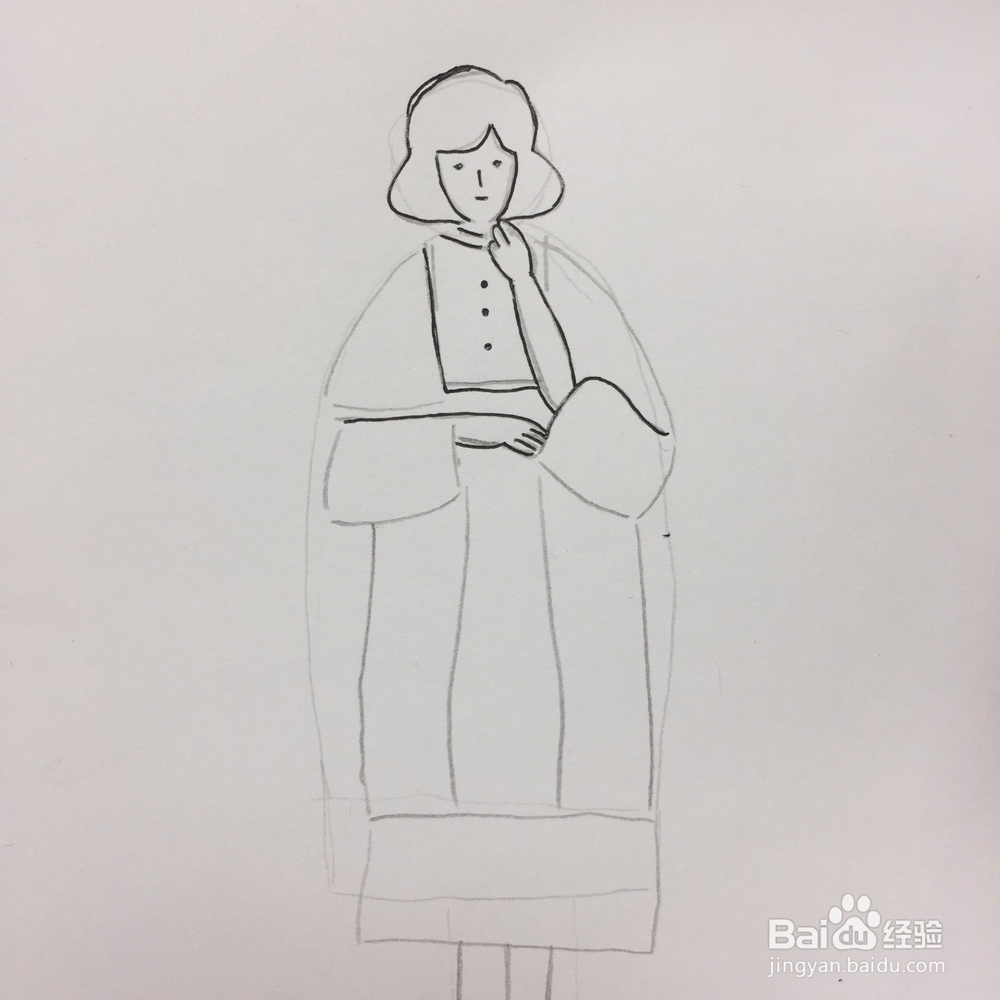 简笔画手绘女孩人物设计教程