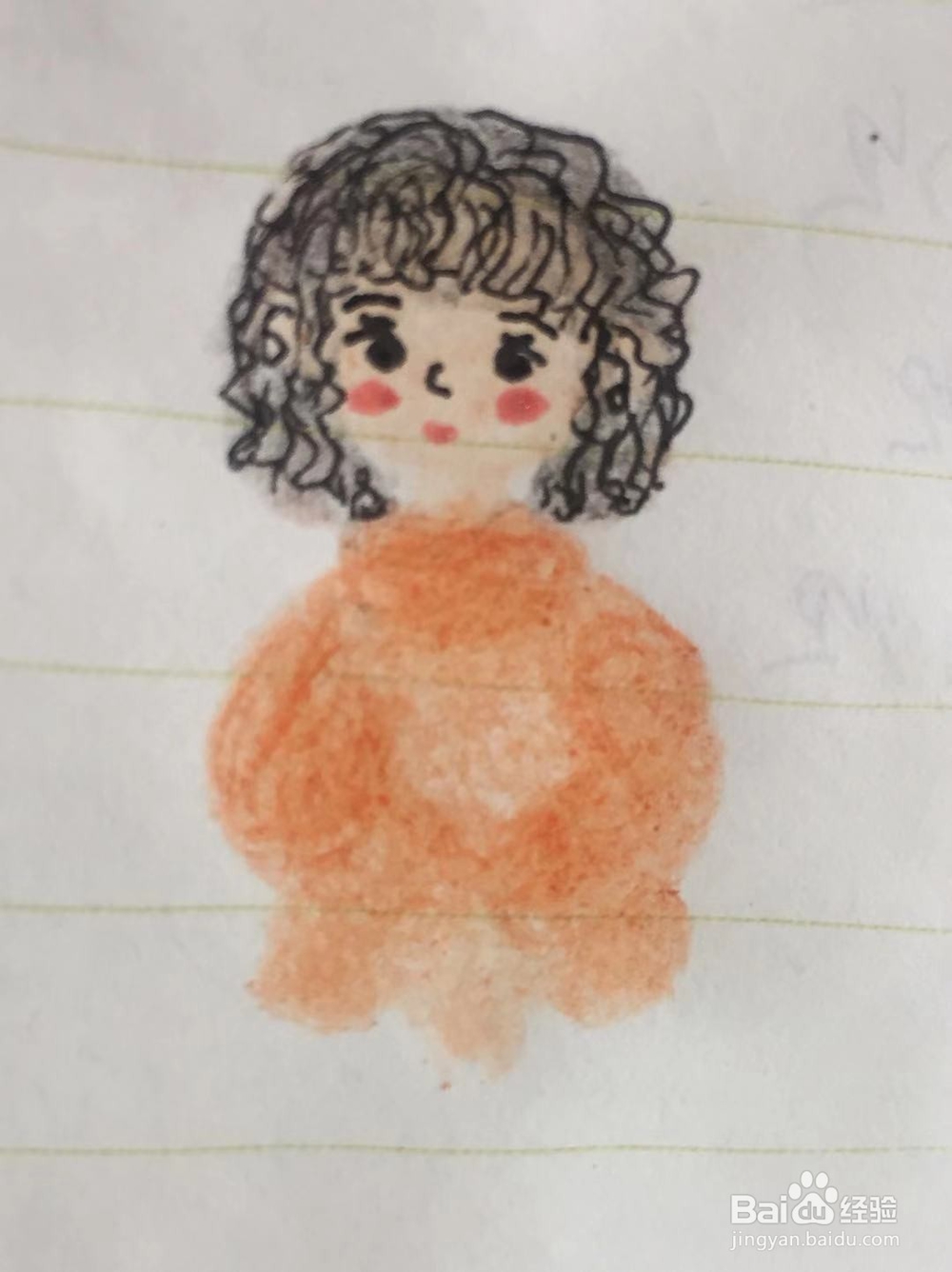 简笔画教程之守望的女孩