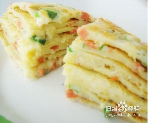 鸡蛋火腿早餐饼做法图解