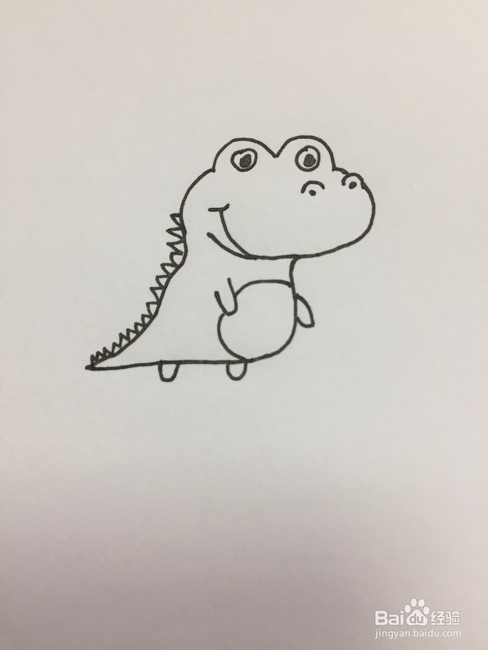 鳄鱼的简单画法