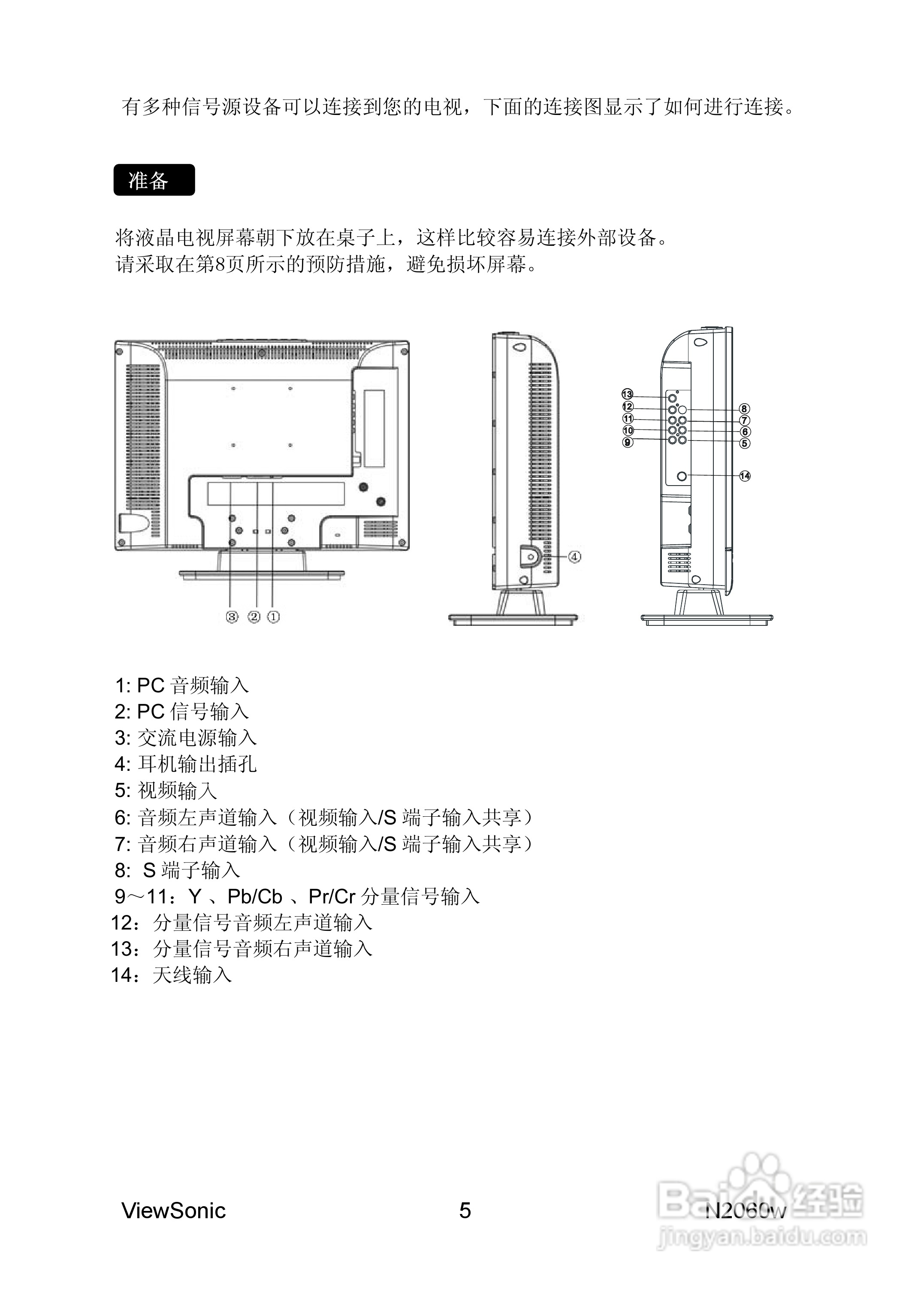 优派N2060w液晶彩电使用说明书:[1]