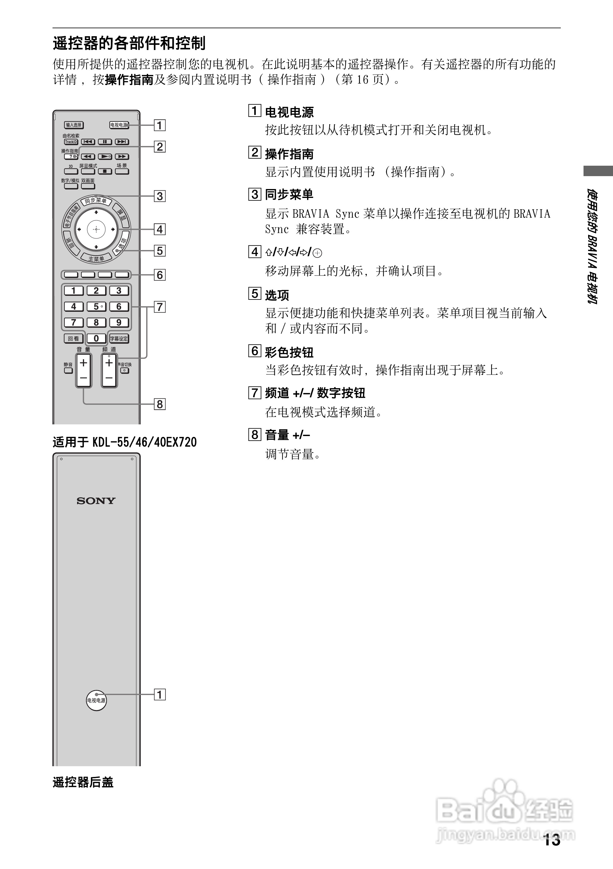 索尼KDL-55EX720液晶彩电使用说明书:[2]