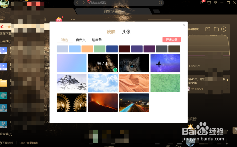 如何对迅雷下载软件进行皮肤设置