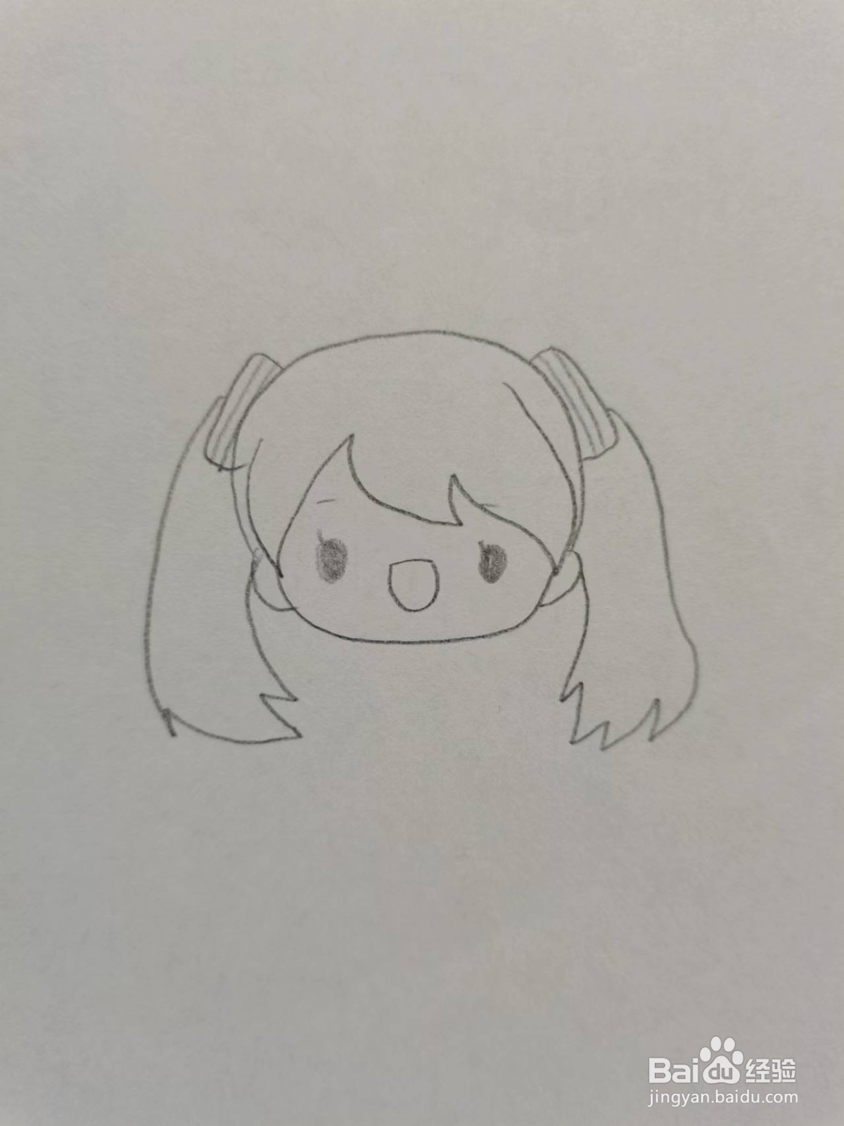 Q版二次元小女孩简笔画