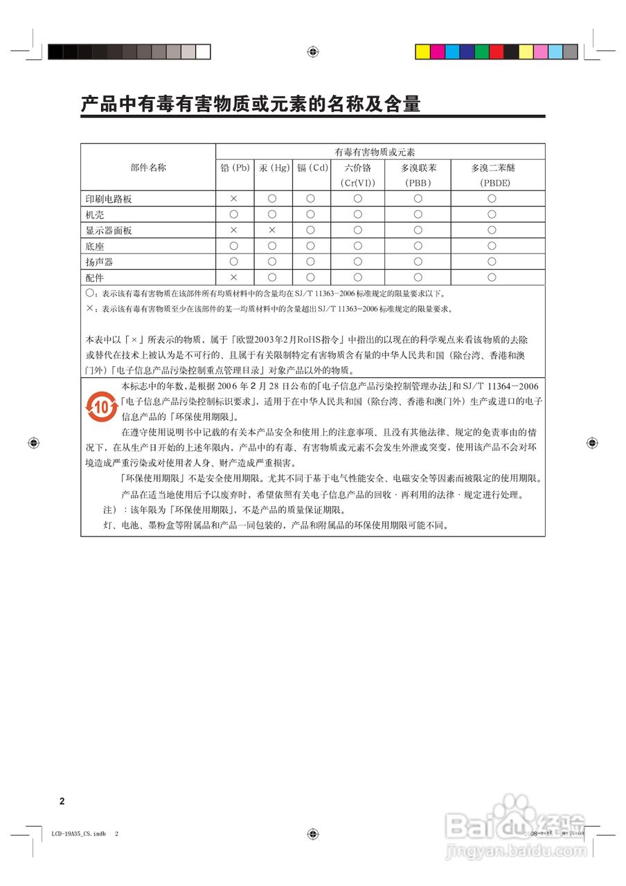 夏普液晶电视LCD-19A35-B型说明书:[1]