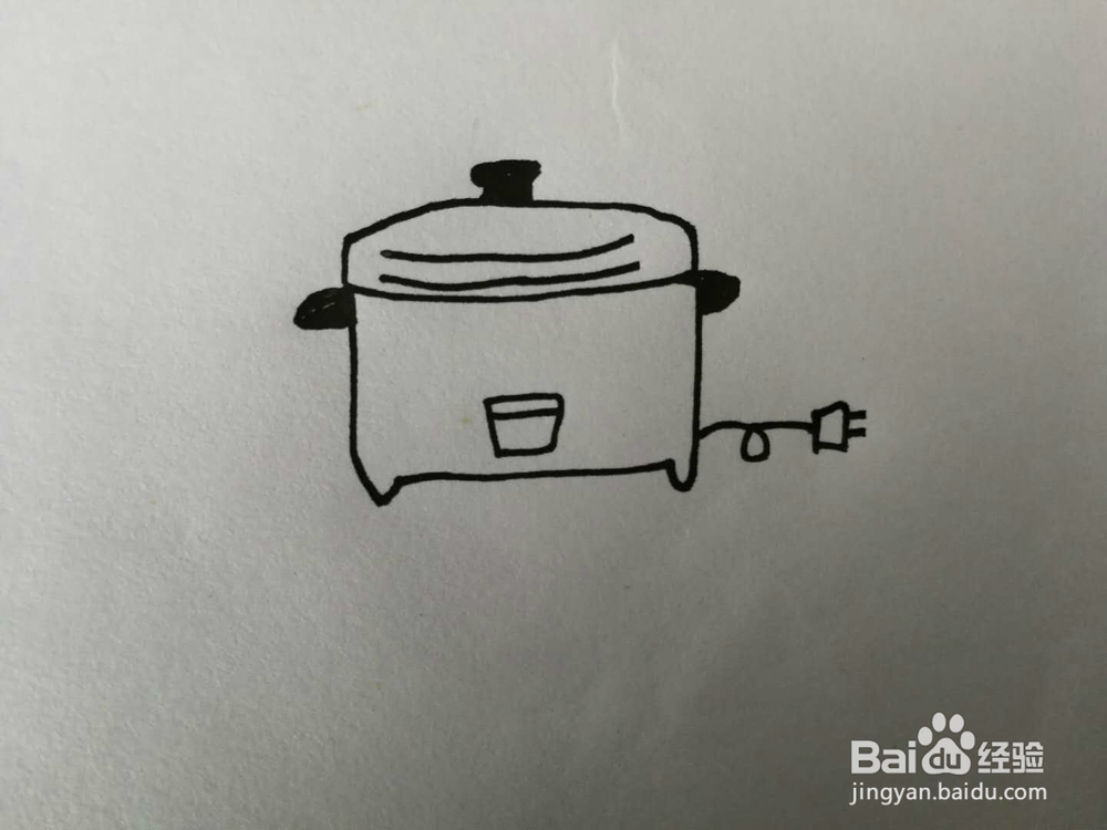 简笔画电饭锅