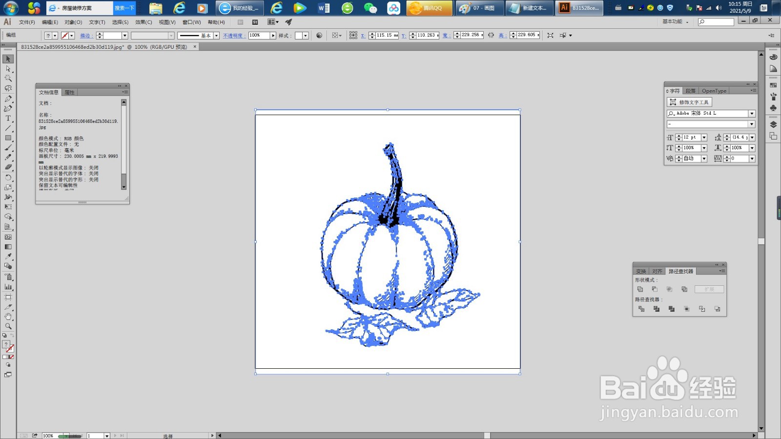 如何把单色位图变为矢量图