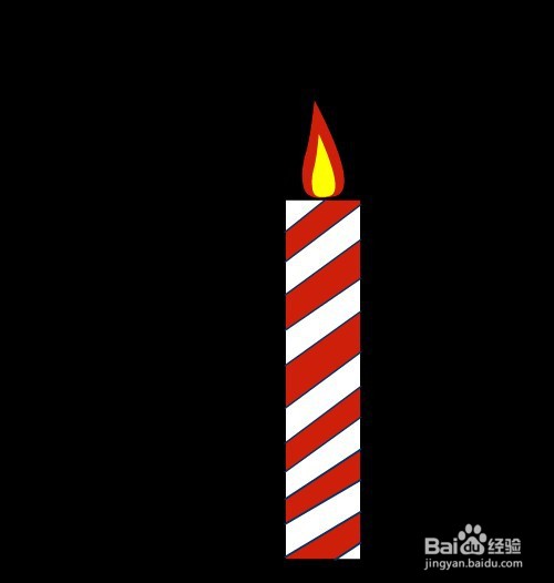 flash如何绘制一只燃烧的蜡烛