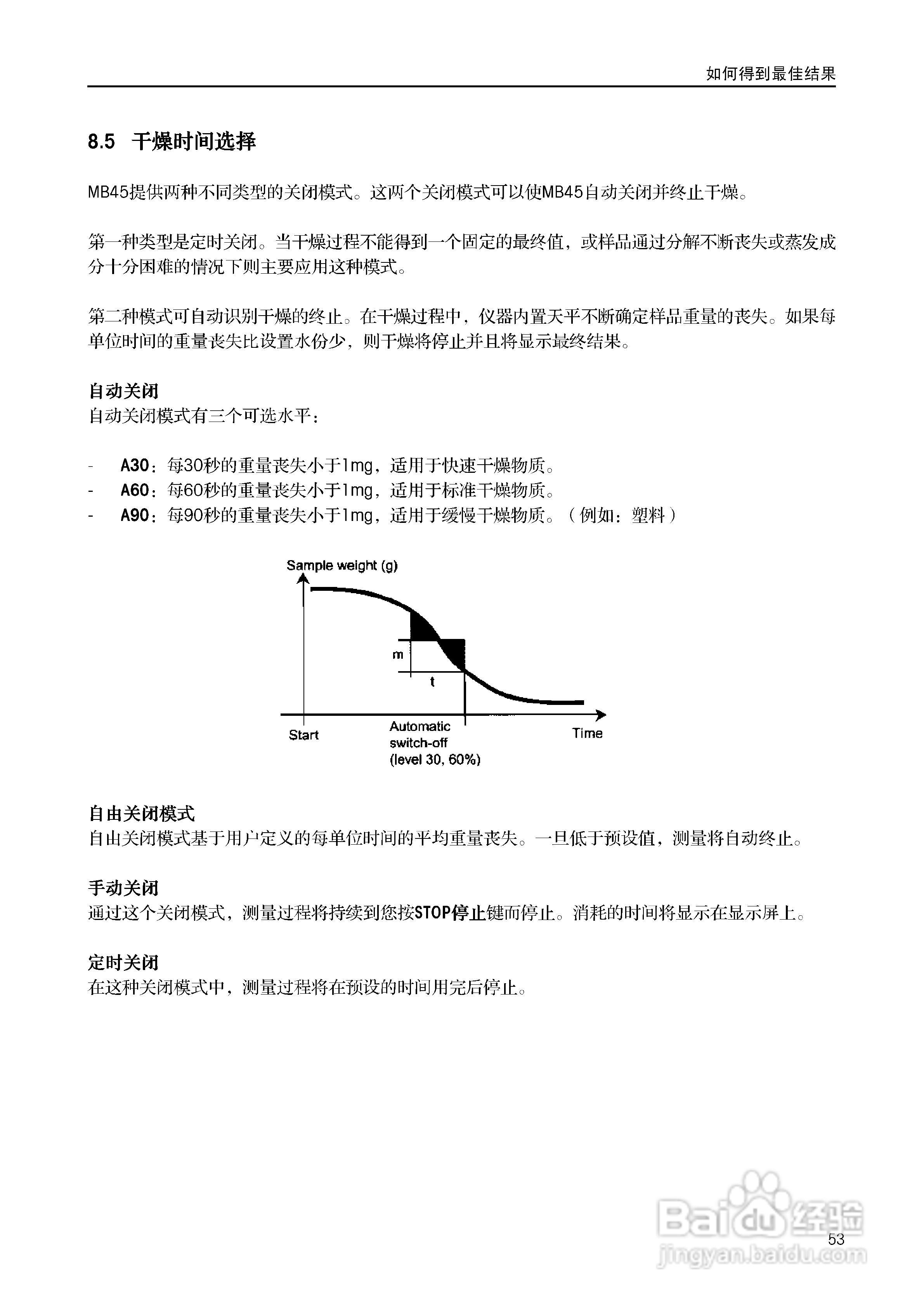 美国奥豪斯MB45水份测定仪中文说明书:[6]