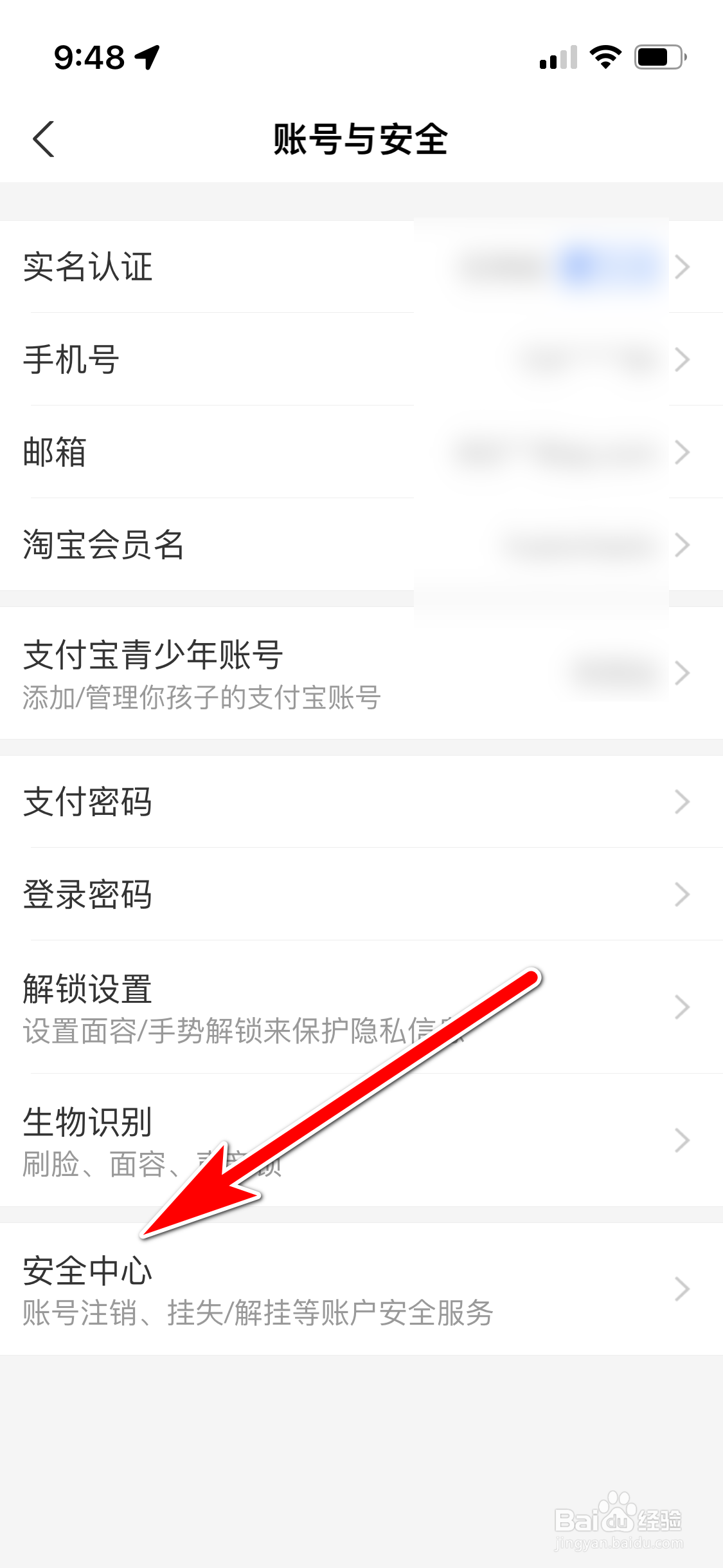 支付宝怎么开启账号安全检测功能