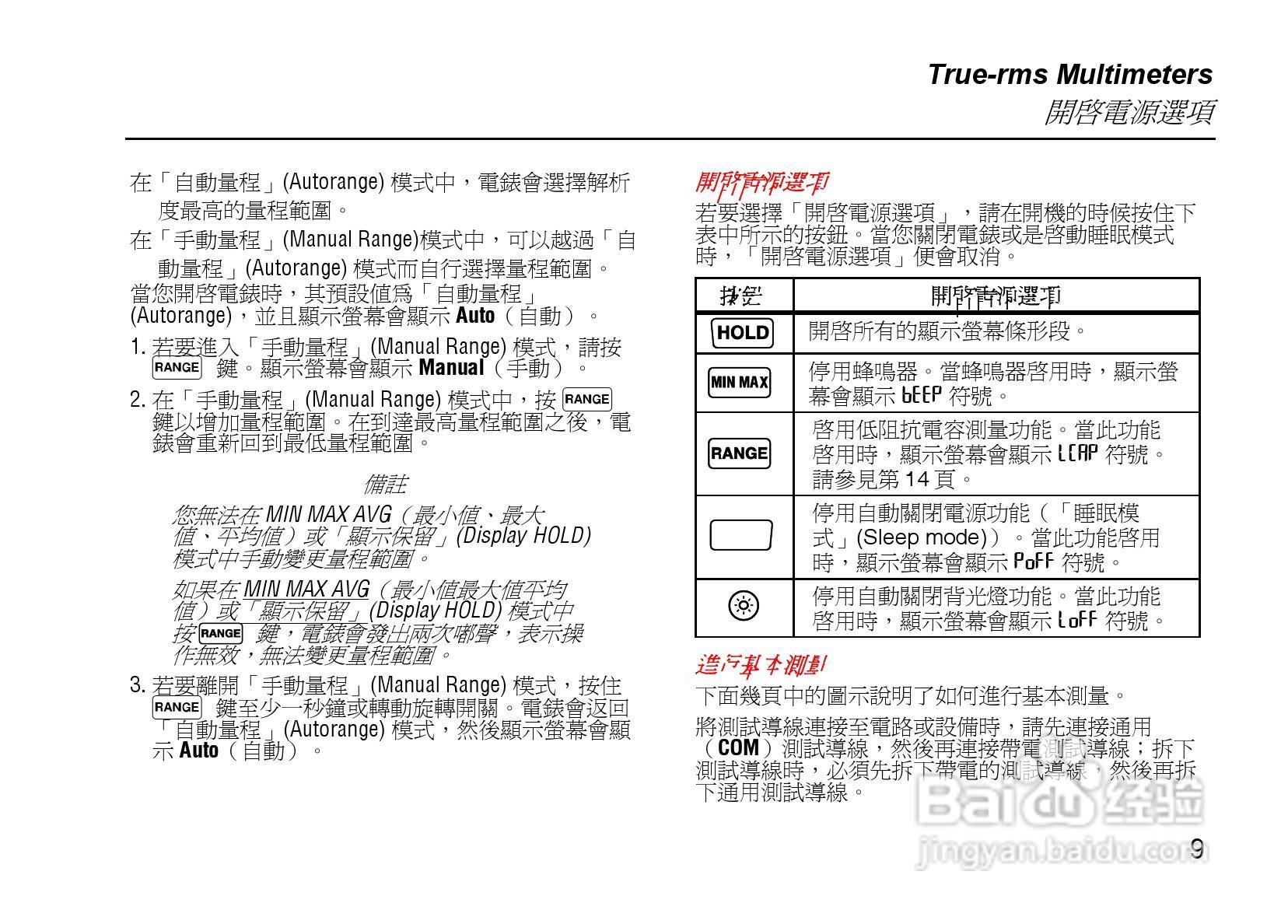 福禄克Fluke 115电气测量万用表使用说明书:[2]