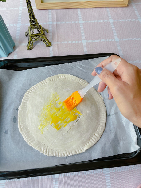 爆浆拉丝紫薯芝士饼