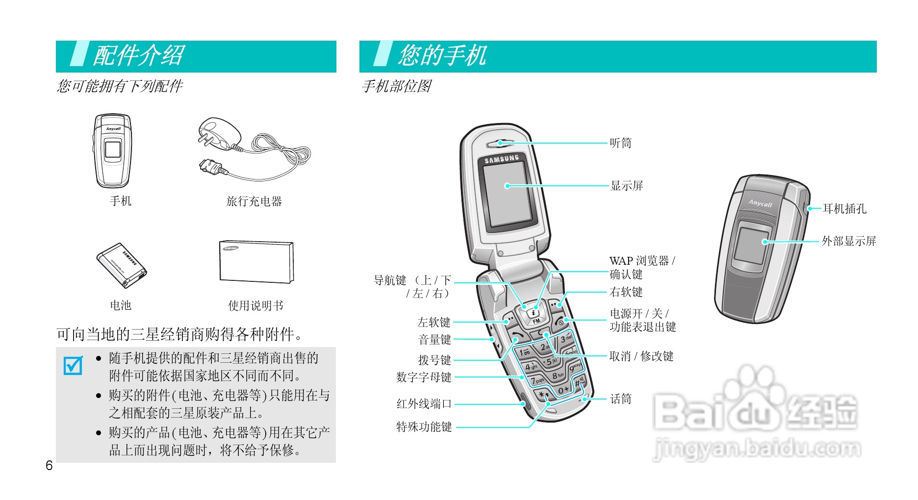三星SGH-X308手机使用说明书:[1]