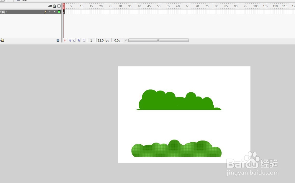flash如何快捷的绘制草丛草堆