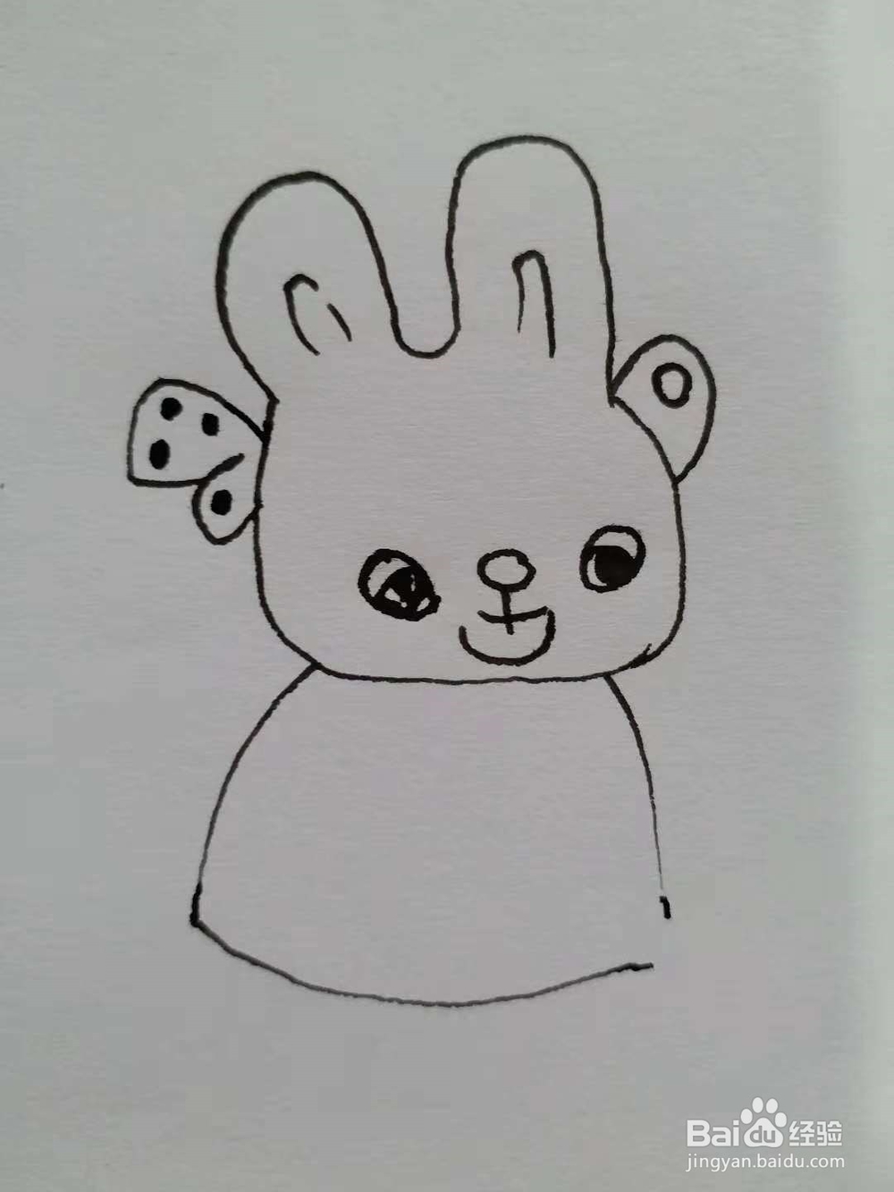 卡通兔的简笔画法《五》