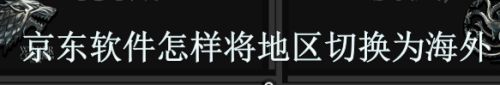 京东软件怎样将地区切换为海外
