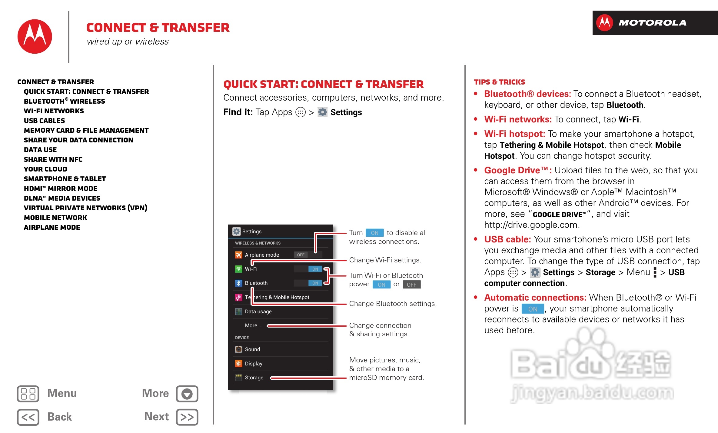 摩托罗拉 DROID RAZR HD(v.4.1 - Jelly Bean)手机说明:[6]