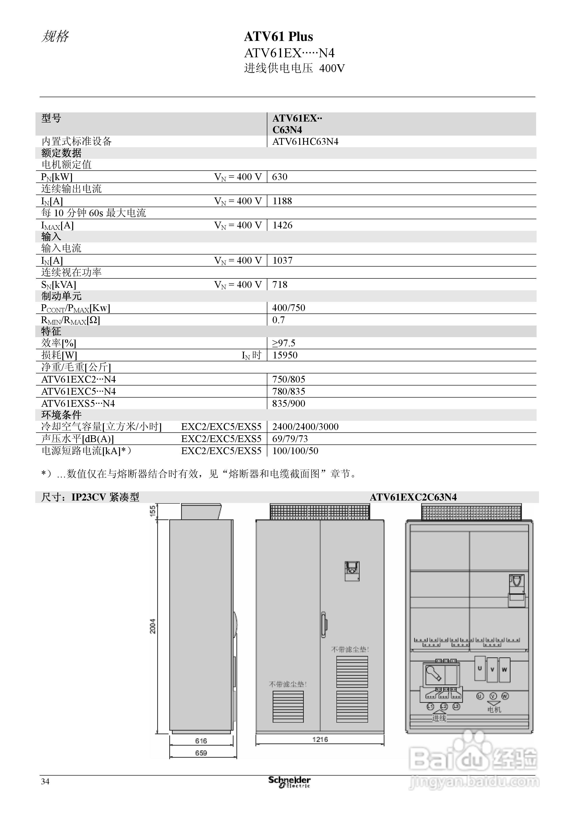 Schneider ATV31 Plus工程型柜式变频器说明书:[4]