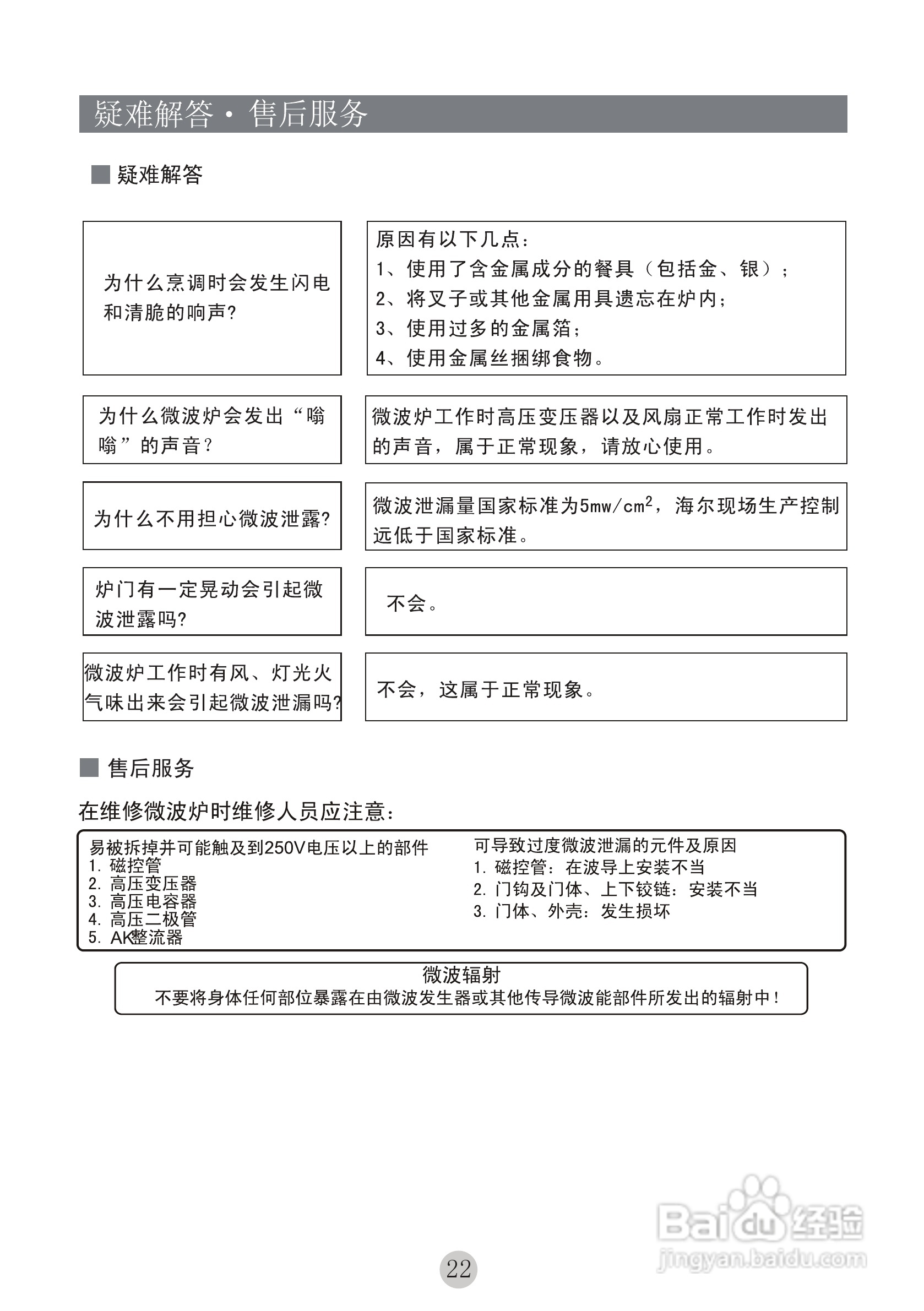 海尔家用微波炉MYC-2070EDGZ使用说明书:[2]