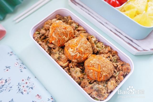 家庭自制春之美味便当盒