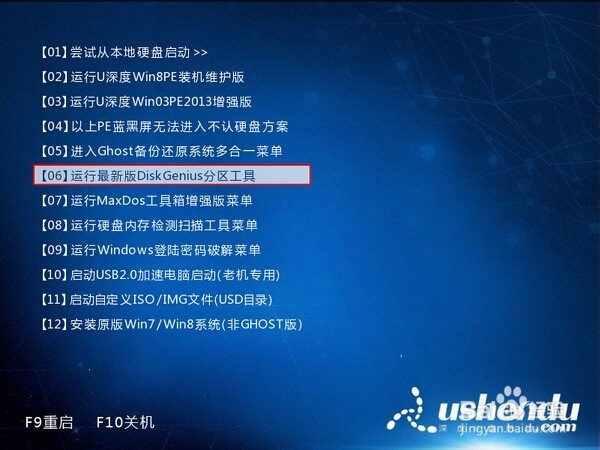 如何使用u深度v2.0启动u盘对磁盘进行低级格式化