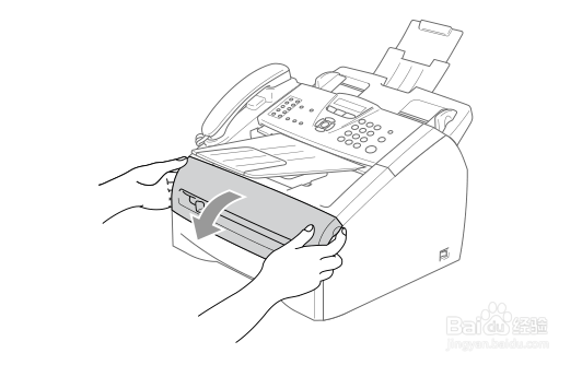 FAX2820传真机硒鼓和墨粉盒组件中卡纸怎么办
