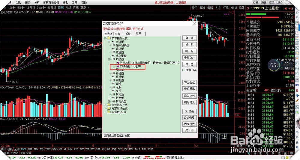 通达信MA简单移动平均数函数讲解
