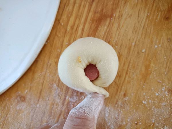 肉松芝士火腿小面包