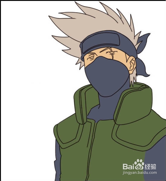 用Photoshop绘制火影忍者卡卡西教程