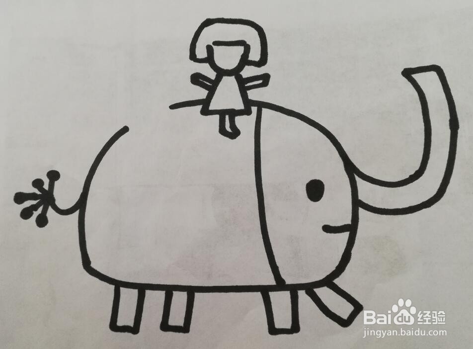 简笔画 大象的画法 大象简笔画