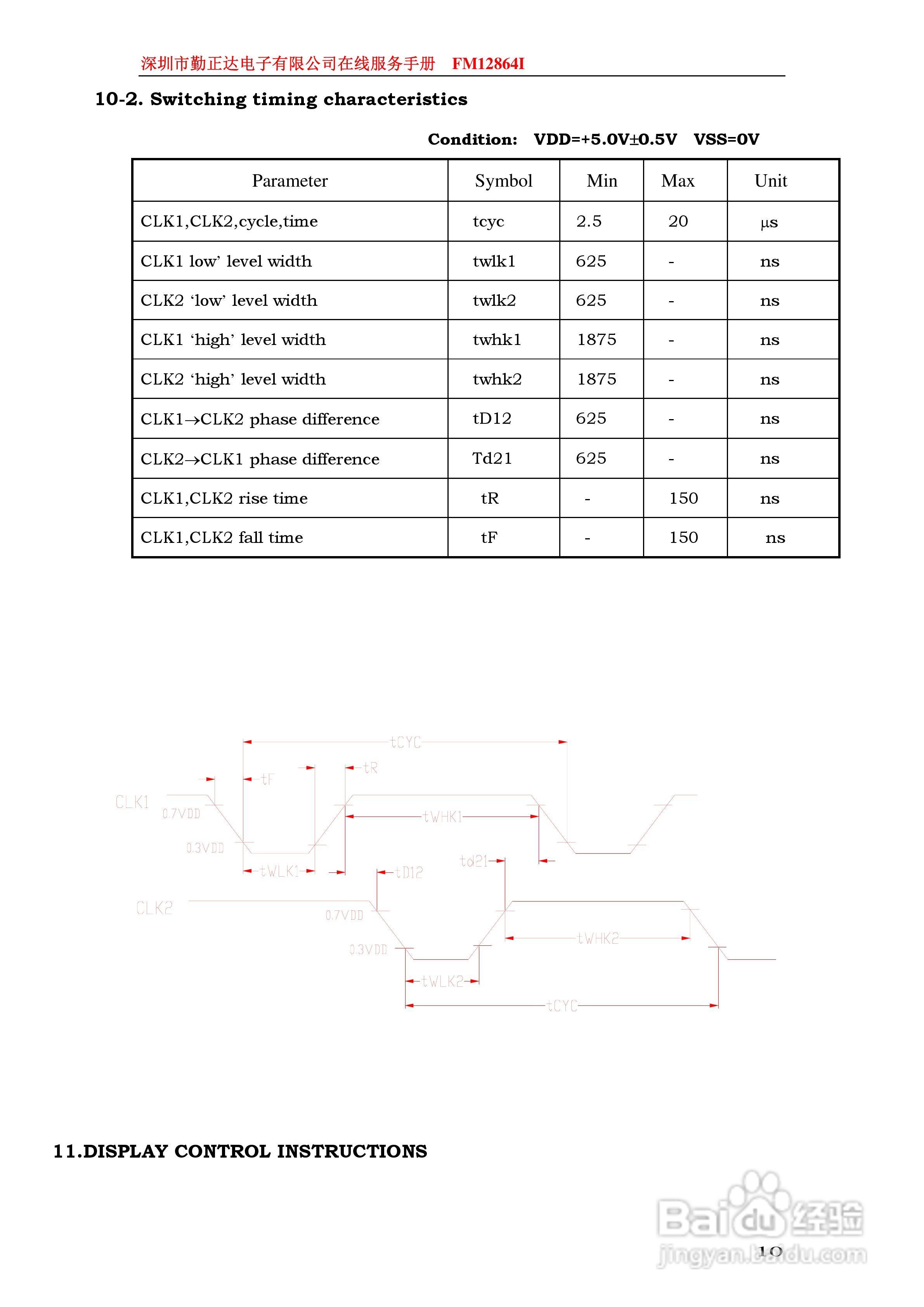 FM12864I图形液晶显示模块使用手册:[1]