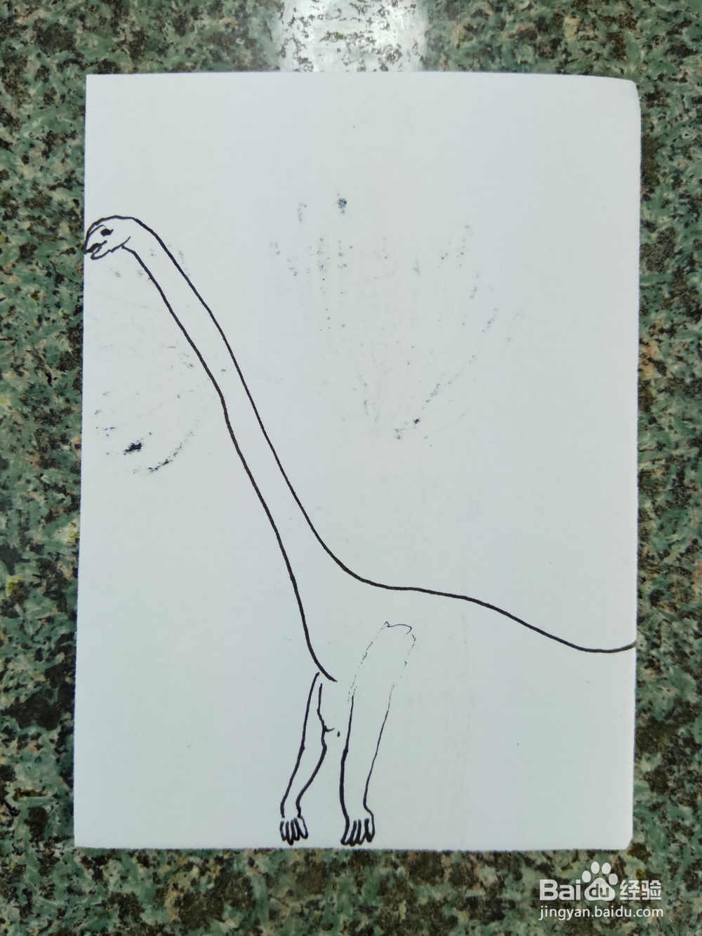 怎样画简笔画“马门溪龙”