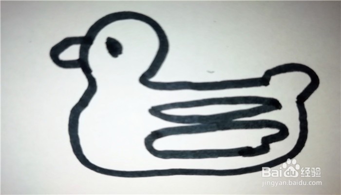 怎么画简笔画小鸭子