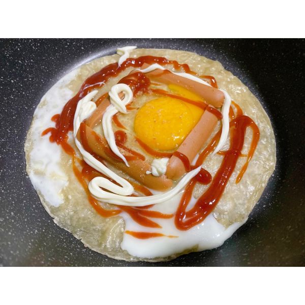 火腿鸡蛋手抓饼