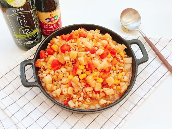 茄汁山药炒薏仁