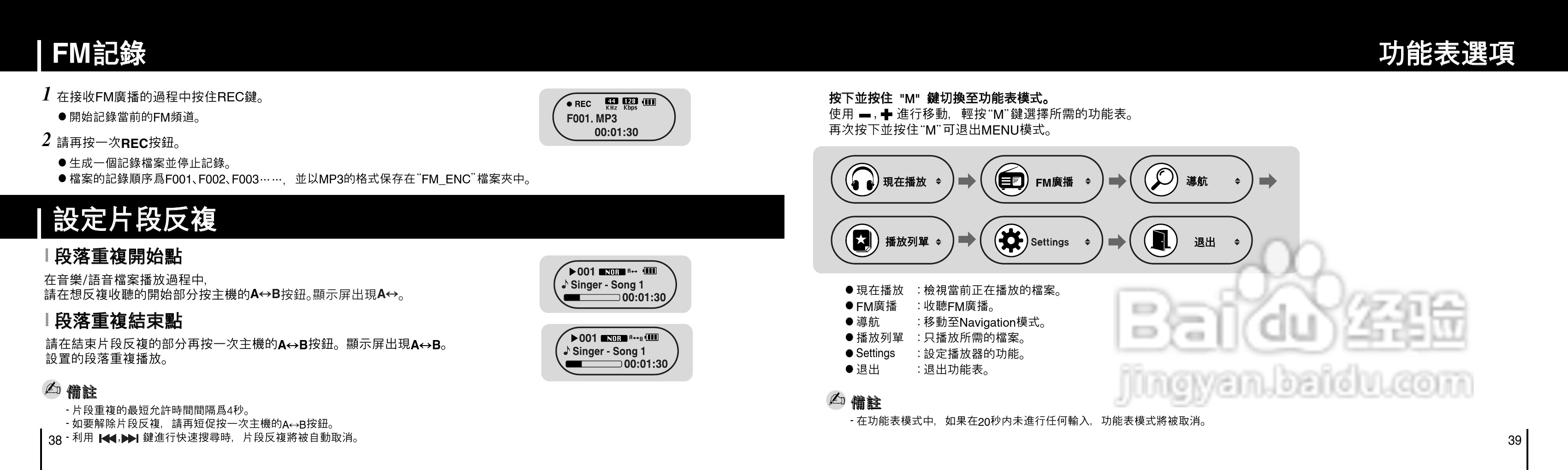 三星YP-F1ZW MP3播放器使用说明书:[2]