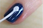 海军风美甲DIY教程