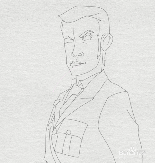 简笔画--如何画铁手教官的简笔画